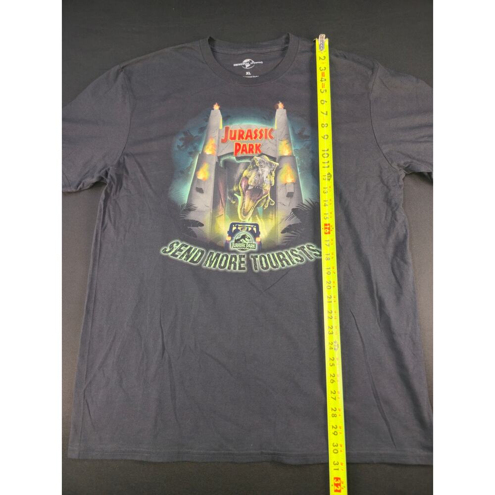 Jurassic Park Send More Tourists T-Shirt Men's XL Black Graphic Tee Cotton - Picture 3 of 5